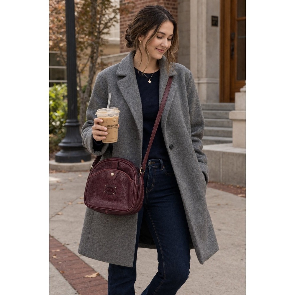 Del rio Maroon crossbody Small Purse (7X8)
